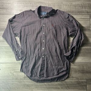 Polo Ralph Lauren Blake Long Sleeve Shirt‎ Mens M Black Multi  Checkered